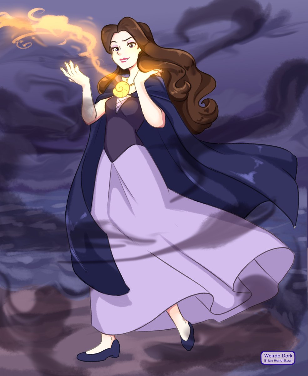 Another Disney drawing made in January of this year. Here we have Vanessa  from #thelittlemermaid and I just really like her character design lol