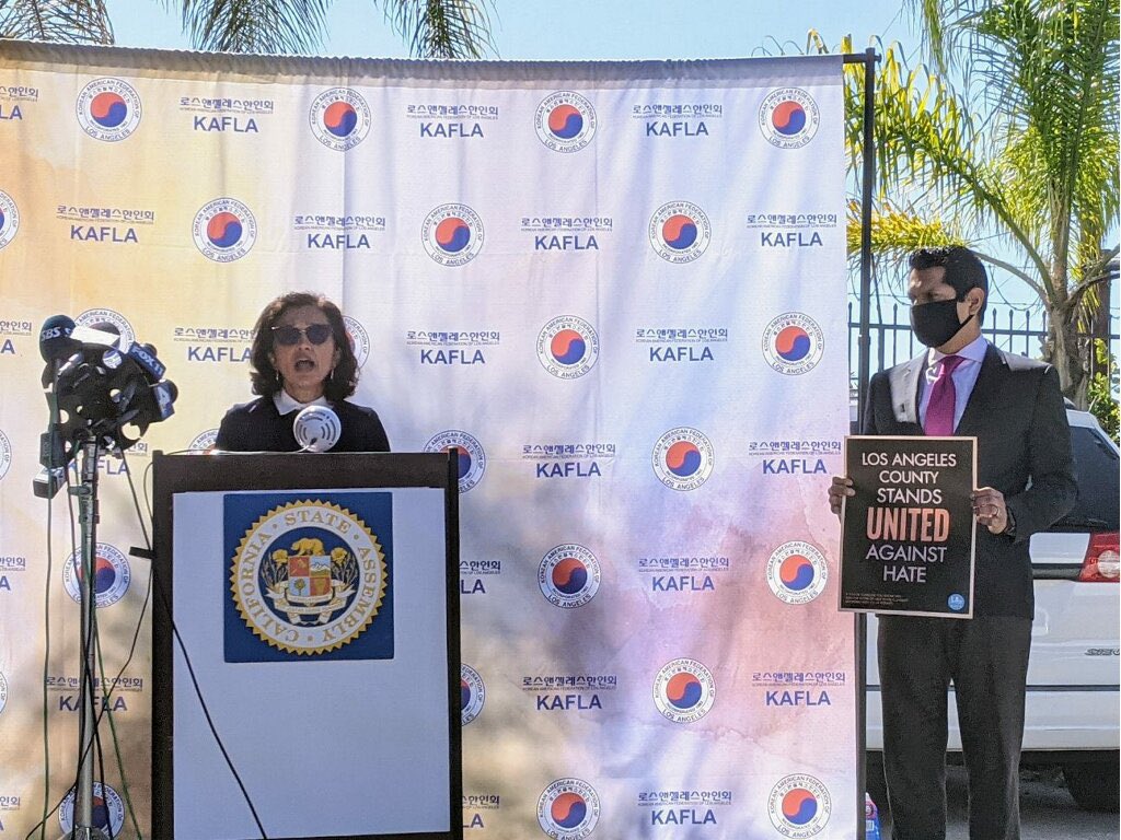 MSantiagoAD54's tweet photo. Together, we will stand up to AAPI hate! 

Thank you for joining our press conference @kafla1962, @A3PCON, @AAAJ_LA, @eqca, @PilipinoDems, @KYCCLA and sharing how we can stop AAPI hate! https://t.co/FSST1L8FjF