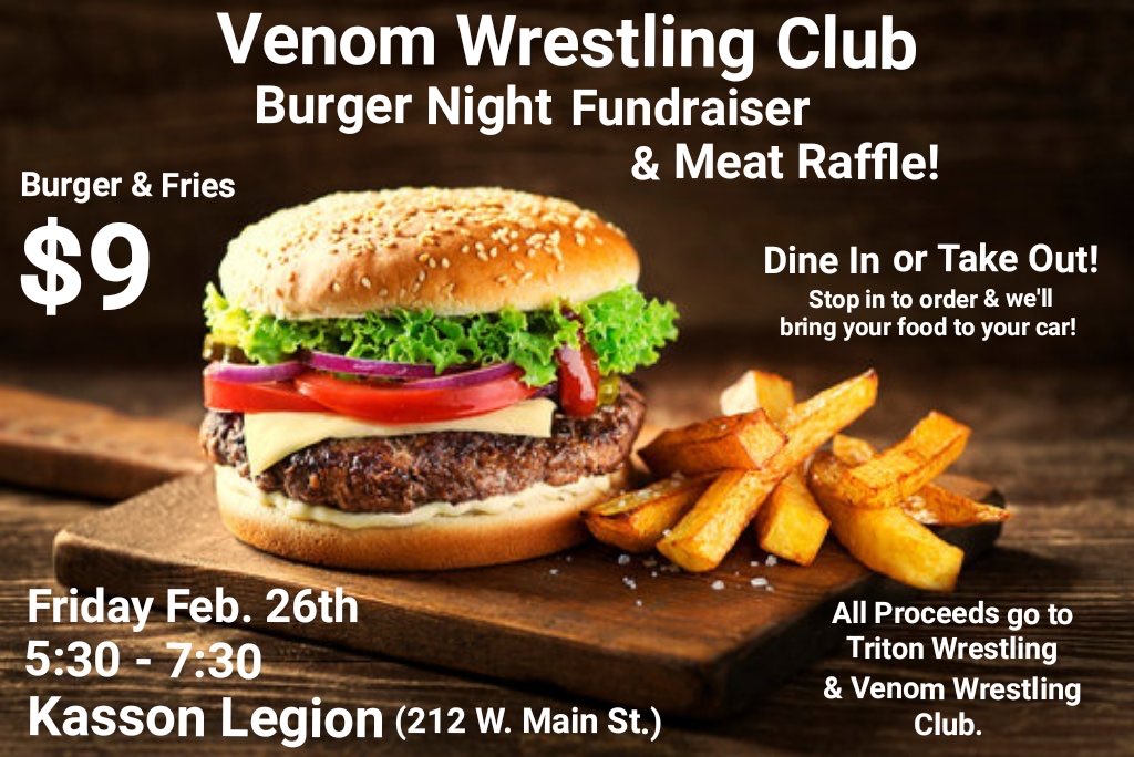Cobra_Mat_Rats's tweet photo. Don’t feel like cooking tonight? We’ve got you covered! Stop by the Kasson Legion between 5:30-7:30 for an amazing 🍔 https://t.co/FJrtbnxI1s