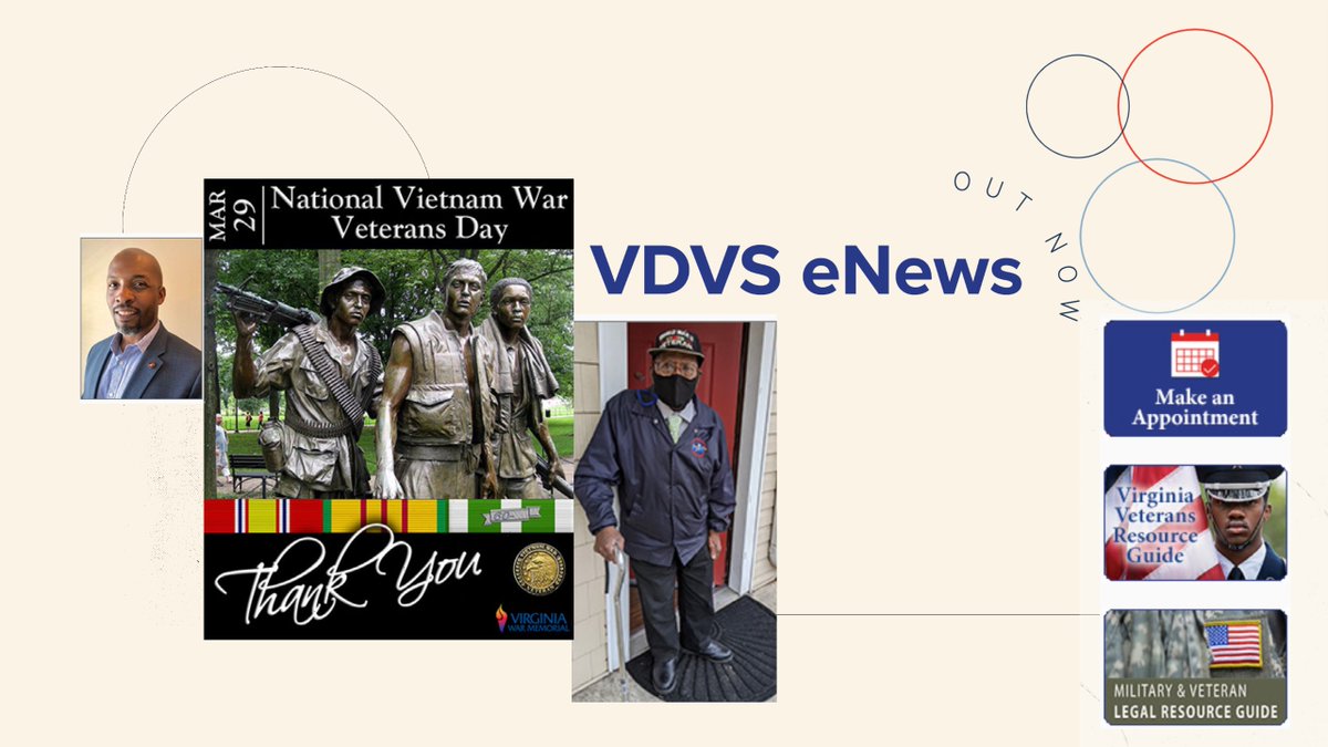 The new issue of VDVS eNews is packed with resources for Virginia veterans and their families — plus, a Q&amp;A with Eric S. Christophe, a profile on WWII veteran Jimmie Lee Morgan, Jr., a message from the commissioner, new appointees and more. Find it here: mailchi.mp/4cf4035982ae/v…