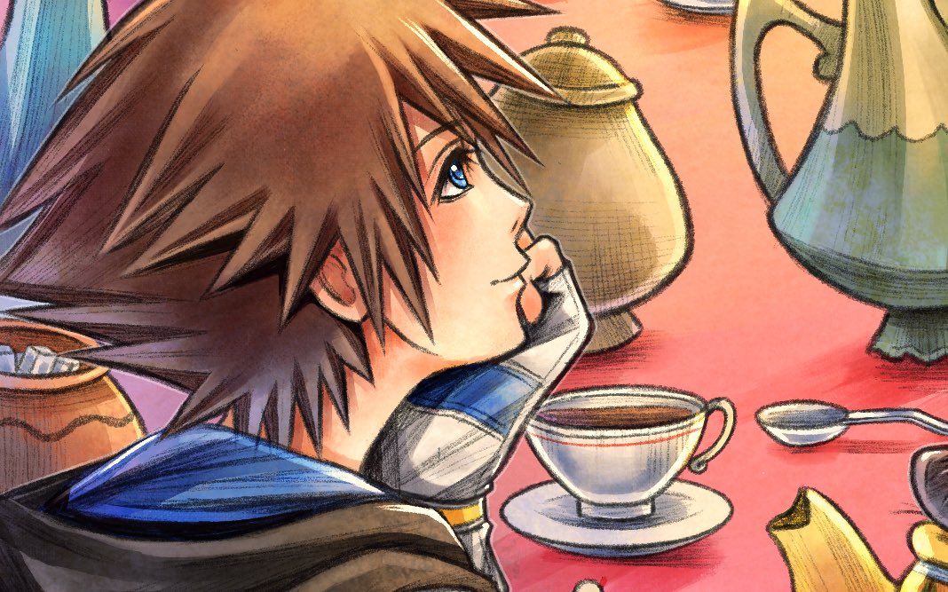 hollypolllyy's tweet image. She is singing a song to them as a present for their unbirthdays 🎁 🎶 
Sora and Kairi had a great time in Wonderland, now they are heading to Deep Jungle 😊
#sora #kairi #kingdomhearts