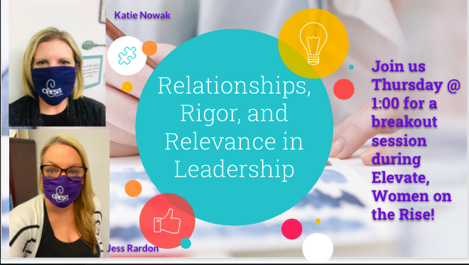 KatherineRNowak's tweet photo. Excited for @OAESA ELEVATE: Women on the RISE Conference next Thursday March 4! Join me and @jessrardon for a Breakout Session on Relationships,Rigor, and Relevance in Leadership #OAESAElevates https://t.co/brcgsS9HaS