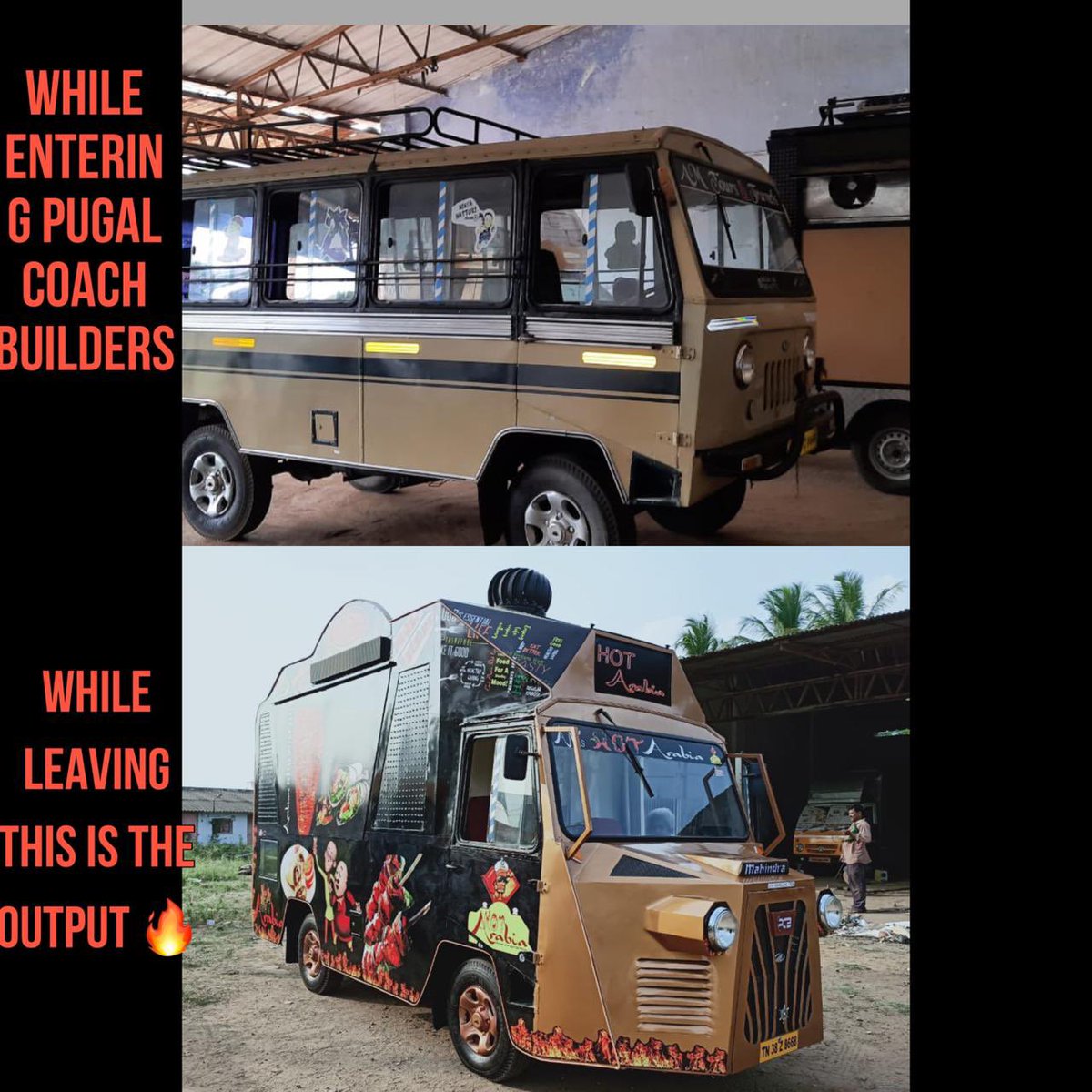AHAMEDSHAHABATH's tweet photo. @anandmahindra @MahindraRise @MahindraRacing @anandmahindra We tend to have an emotional attachment towards our vehicles and so we are hesitant on destruction of old vehicles at any point. Re modified mahindra into food truck. https://t.co/Geib9H6byy