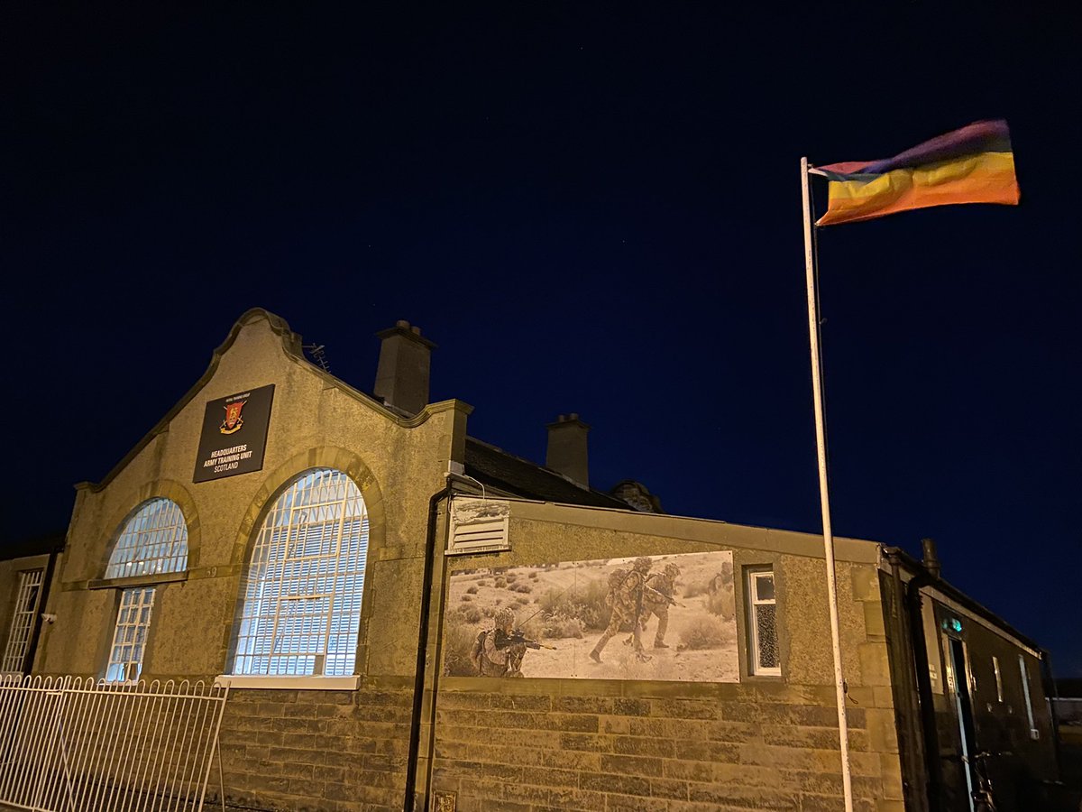 Today is #PurpleFriday and we are supporting the end of #LGBTHM21  and <a href="/LGBTYS/">D Geddes</a> by flying the rainbow flag  at ATU Scotland. <a href="/atu_scotland/">ATU (Sc)</a> <a href="/DepComdITG/">Deputy Commander ITG</a>