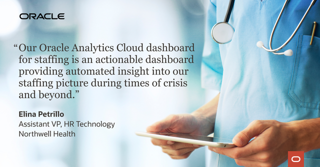 OracleSC's tweet image. 23 hospitals, 74,000 employees, millions of patients annually. @NorthwellHealth, one of the largest health systems in #NewYork, turned to @OracleCloud to optimize patient care and onboard 700 temporary workers: bit.ly/3qZMuOh