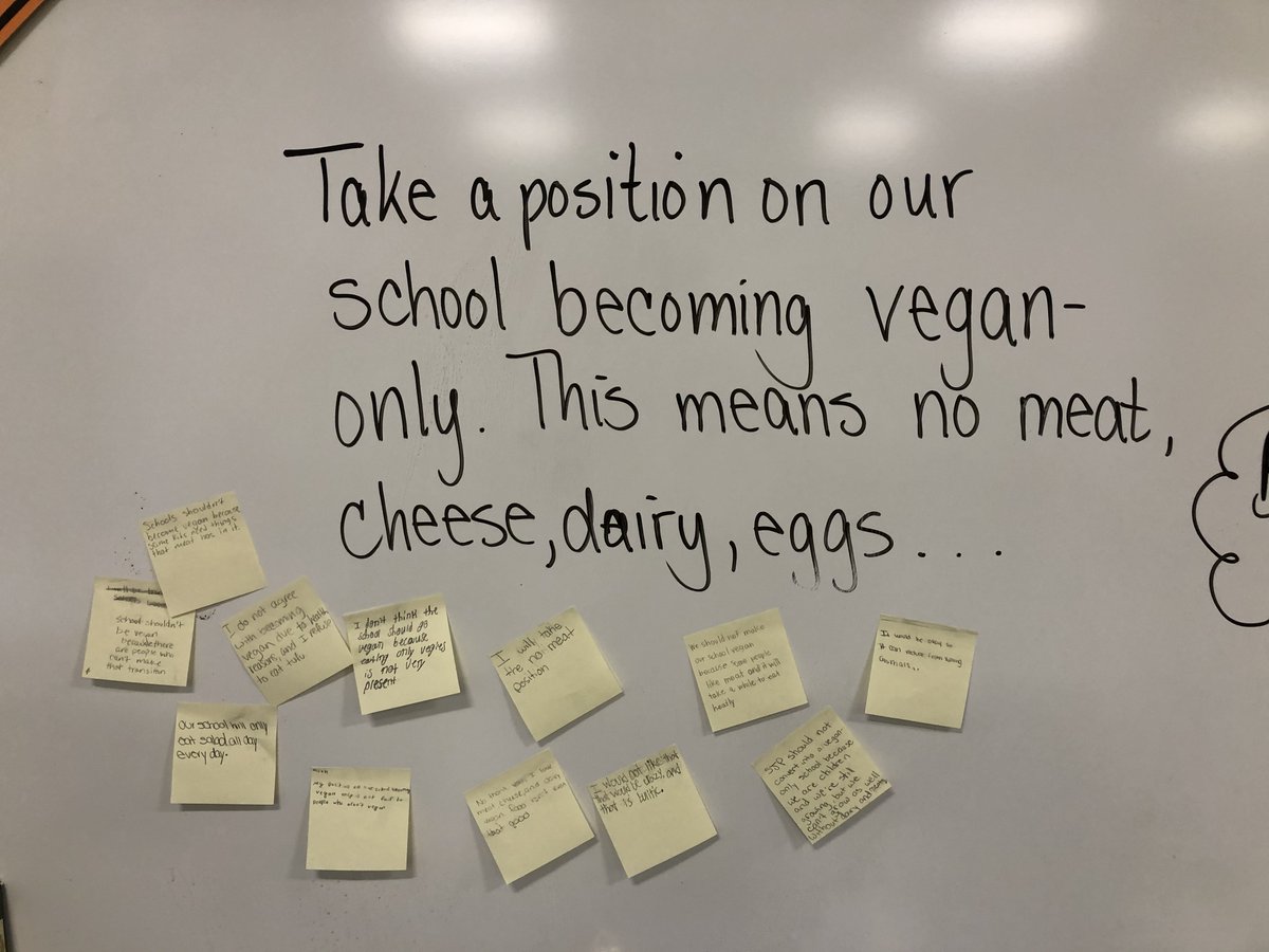 MrsReaton's tweet photo. Working on ideas of creating a thesis statement with a variety of prompts. With a bit of editing and revision, our 6A paragraph will stand tall! https://t.co/dCq3m95zad