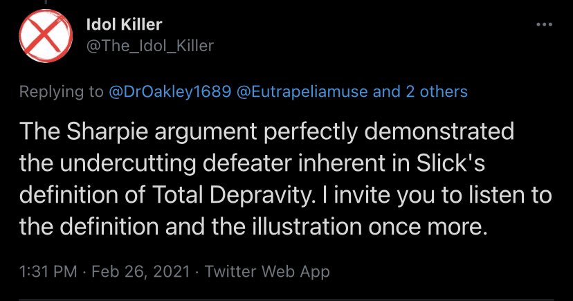 Eutrapeliamuse's tweet image. #stop #getsomehelp #Pelagianismfails