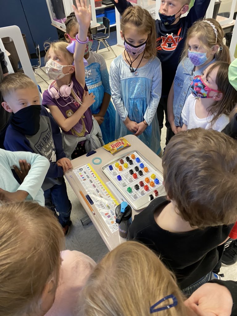 Thank you so much <a href="/KimGulledge/">Kim Gulledge</a> for stopping by to help with our math small groups! Team work makes the dream work!! 😁 <a href="/RivertonElem/">Riverton Elementary School</a>