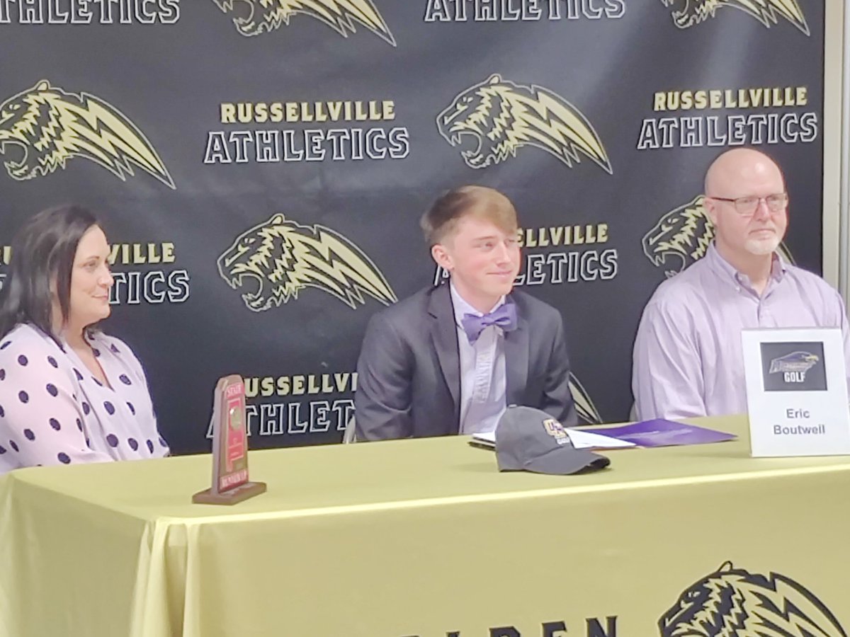 Russellville Golf (@russellvilleg) on Twitter photo Congratulations to Eric Boutwell for signing a golf scholarship to the University of Montevallo! <a href="/RussellvilleK12/">Russellville Schools</a> <a href="/goldentigerath/">Russellville Golden Tigers Athletics</a> Congratulations to Eric Boutwell for signing a golf scholarship to the University of Montevallo! <a href="/RussellvilleK12/">Russellville Schools</a> <a href="/goldentigerath/">Russellville Golden Tigers Athletics</a>