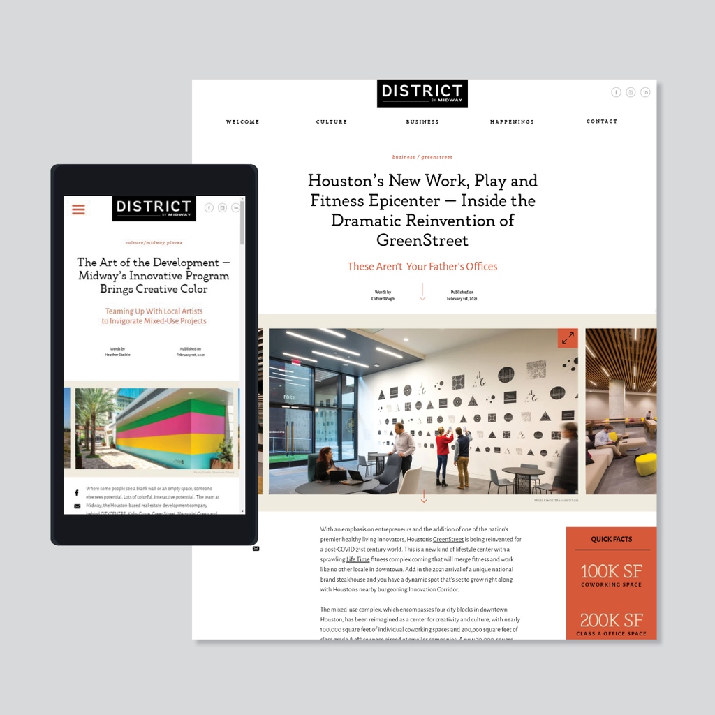 DISTRICT's gone digital! DISTRICT by @we_are_midway is now even easier to get ahold of - and it's monthly! That means more insights on the real estate market, what our properties are up to, top shopping trends, and more! Check out the very first edition: midway.team/district