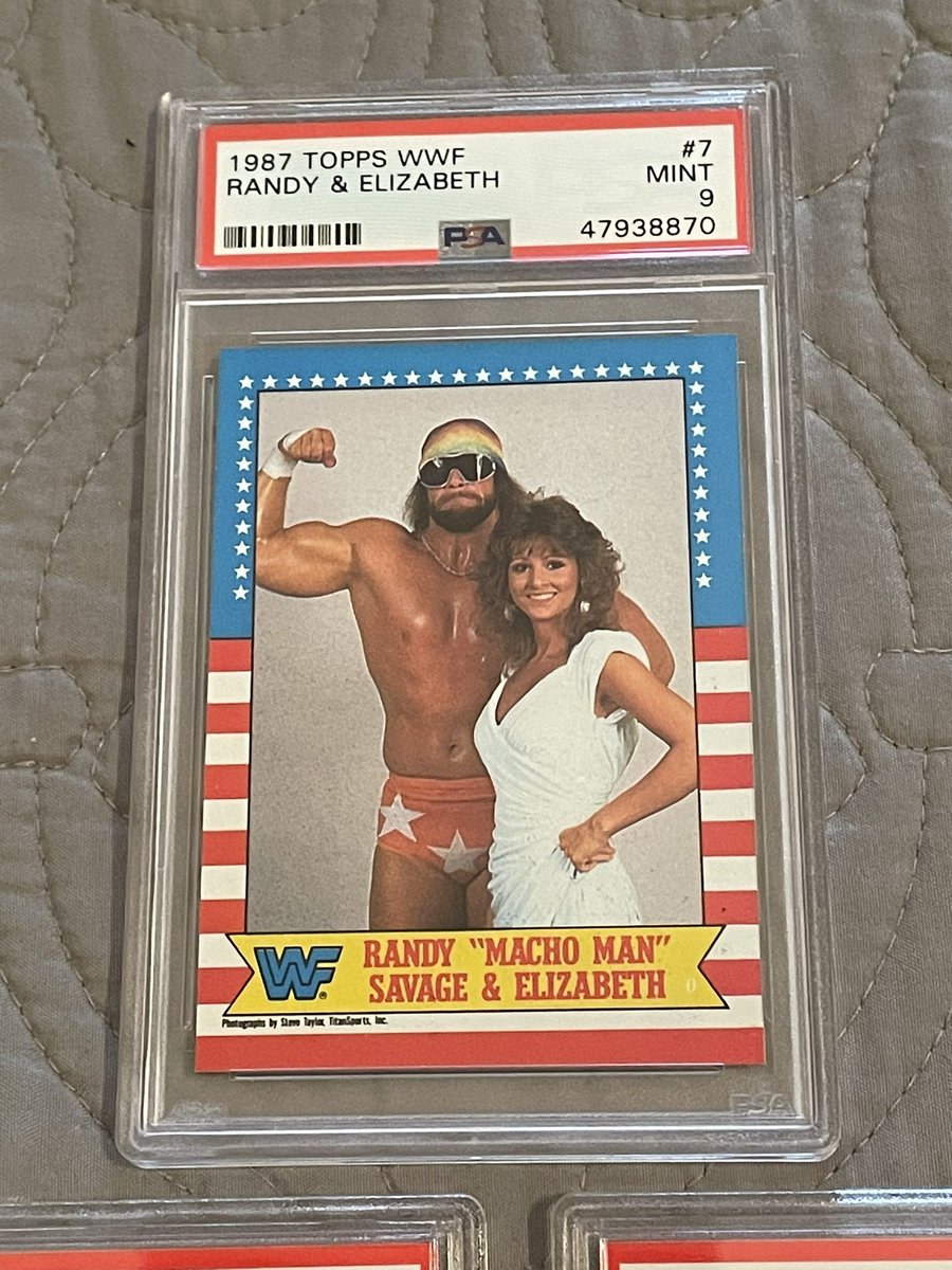 Axel_Foley13's tweet photo. Oh what a mail day!! Three absolute beauties!! #PSA #machoman #RandySavage #BretHart #MINT #rookiesticker #1987toppswwf #thehobby #wrestlingcards #wrestlingcardcollector https://t.co/D8hKOWtsxE
