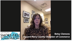 smokefreeKY's tweet photo. Betsy Clemons, Hazard Perry Chamber: #localtobaccocontrol "is so important, especially in Eastern Kentucky where we have a major focus on the importance of a healthy workforce" https://t.co/fMFFOCF7n8 @5boymom @KYHouseGOP @KYSenateGOP@jrajra https://t.co/EeEycziq3J