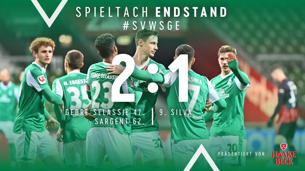 🕞 90.+5 Min

️⏹️ Schluss! WAS. FÜR. EIN. COMEBACK. 😍

Wir holen 3️⃣ Punkte gegen die <a href="/Eintracht/">Eintracht Frankfurt</a>!

⚽ 2:1 #SVWSGE