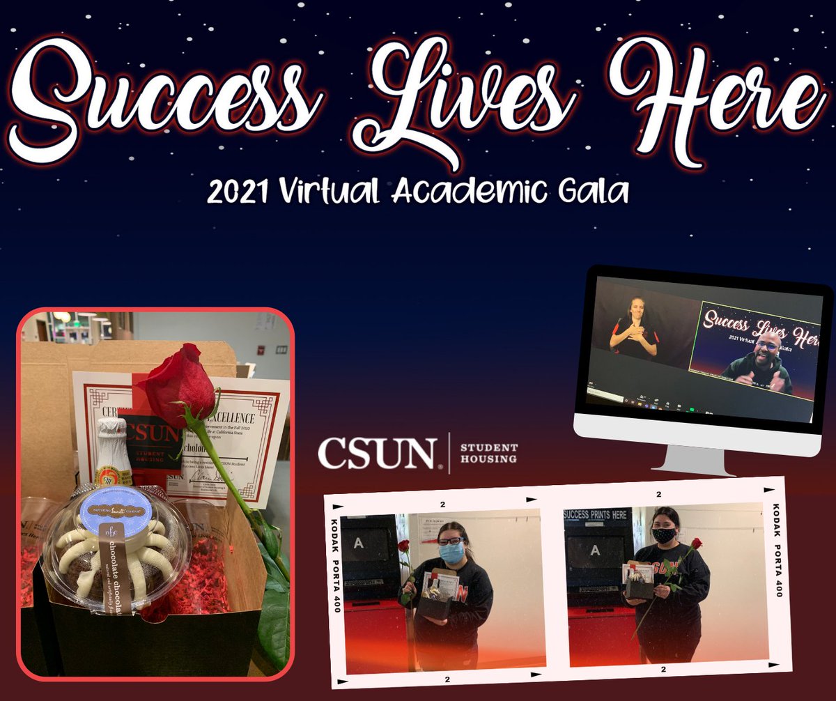 The 2021 Student Housing Academic Gala celebrated 2/3rds of #CSUNHousing students receiving a GPA of 3.0 or higher! Congratulations to you all! Stop by building 18 to collect your gift! #SuccessLivesHere