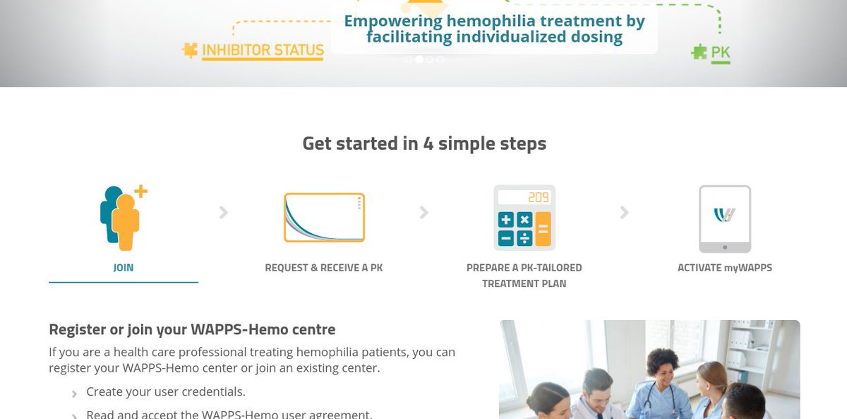 WAPPS_Hemo's tweet photo. Getting your centre registered on the WAPPS-Hemo platform takes just 4 simple steps! Visit our webpage @ https://t.co/SaJ8zW9Vtt for more details.

Have your hemophilia patients experience the benefits of popPK! Get started today!!
#WAPPS #hemophilia https://t.co/Wmq5yCB4qw