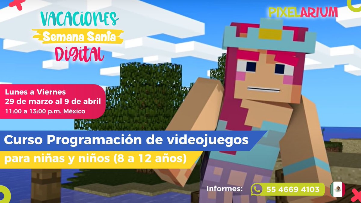 PixelariumHub's tweet photo. @Ritalin_P @Milo_del_mal 🤩Acá con nosotros!! 🕹 El costo del curso es de $500 por dos semanas, dos horas diarias, además de que jugamos #Roblox
✅Puedes envíarnos un whatsapp: https://t.co/o9JCQTyAY3 https://t.co/JWGdR7j4dd