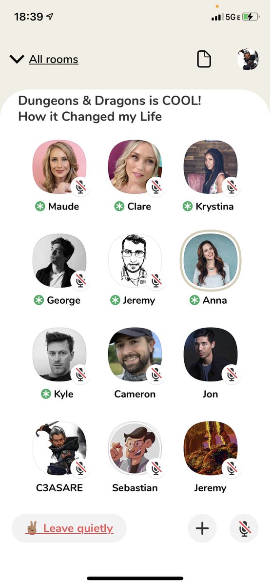 Thanks <a href="/AnnaProsser/">Anna Prosser</a> for the great advice! #clubhouse #dnd