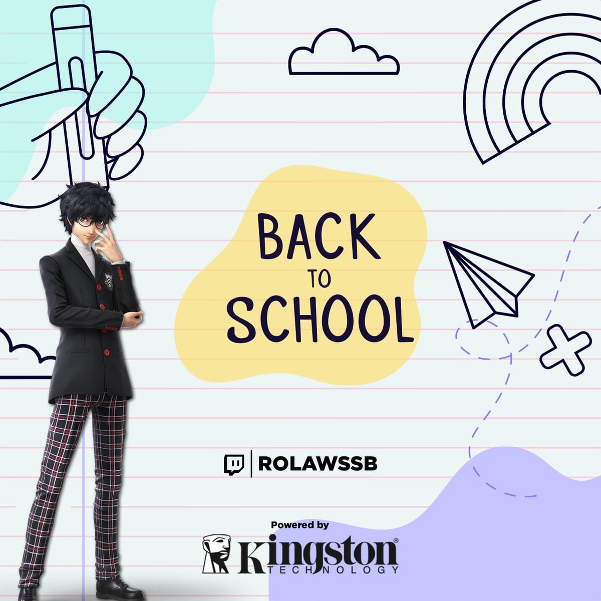 🔴Torneo Back to School 
powered by Kingston🔴

Smash Ultimate Online🔥🎮

🔵Registro GRATIS: smash.gg/tournament/bac…

Premios: 

1° y 2°: Memoria USB kingston Exodia de 128Gb

🎙️Stream: twitch.tv/rolawssb

*Solo El Salvador

#KingstonLatam #HyperXLatam  #Kingston #SmashSV