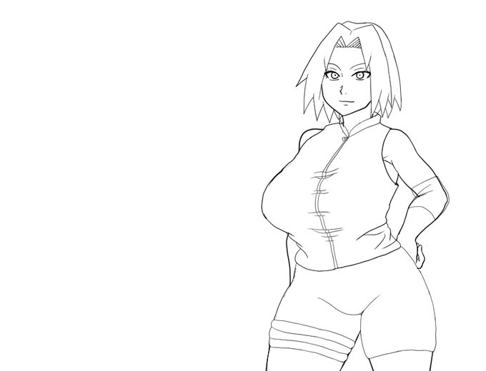 顔、乳、へそ、脚の順で描いたら骨盤の位置が今までよりわかりやすい気がする。乳もうちょいでかくしたかったのでまた立ち絵を直し始める(6回目) 