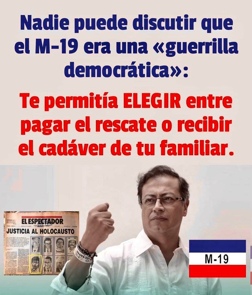 AdamSmithFree's tweet image. Si Herbin Hoyos por 24 años, consoló a los secuestrados en el HORROR del cautiverio con la voz de sus familiares a través de la radio. Si Cepeda ha sido voz de los secuestradores de FARC desde hace años. ¿Qué viene a ser PETRO, ex miembro de la banda de secuestradores M-19?