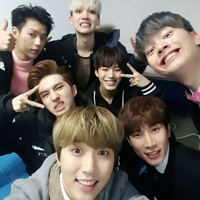 Minhyuk with B1A4 Gongchan     B1A4 SandeulVIXX Hongbin       VIXX Hongbin Hyuk Ken                    + Sungjae & Eunkwang