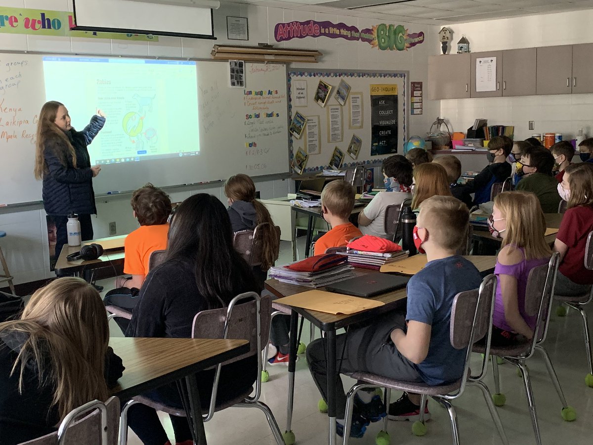 Thanks Dr. Robyn Stuck for helping <a href="/shcsd/">South Hamilton CSD</a> 5th graders understand parasites, canine distemper and rabies. You made a great connection with Nat Geo Explorer @dedan_ngatia amazing work. <a href="/NatGeoEducation/">Nat Geo Education</a>