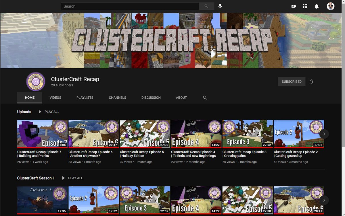 MMelli0110's tweet photo. The #ClusterCraft Recap Youtube Channel just got a Massive Upgrade!
I finally made a Banner-art, come check it out!
https://t.co/SqRmmaXnrn https://t.co/wXyANnmPU1