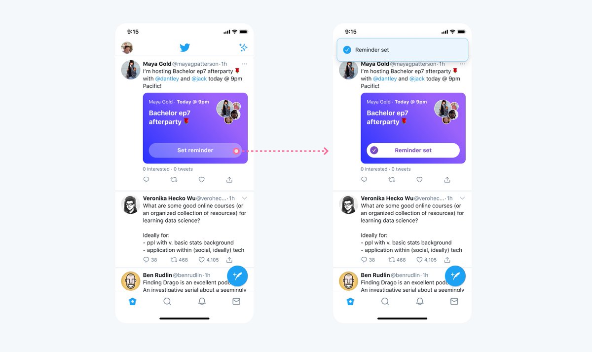 C Is Out Of Office Tweet Out Your Upcoming Space And Guests Can Sign Up For Reminders Straight From Their Timeline