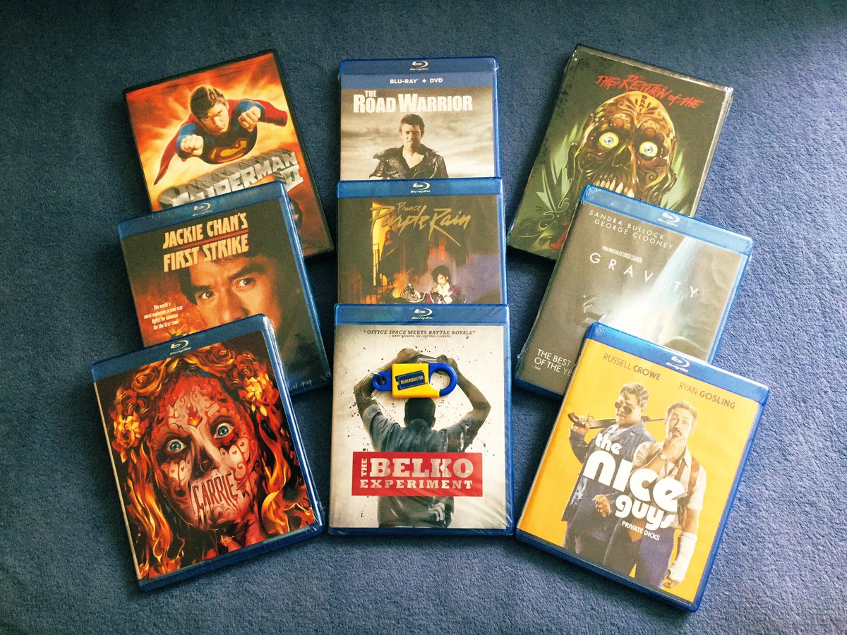 MahoningDIT's tweet image. Help us get to 2,000 followers! You can do your part by entering to win our Video Store Starter Pack. One randomly selected winner will receive an assortment of Blu-rays/DVDs plus one vintage Blockbuster Video keychain (pictured). See following tweet for details on how to enter.