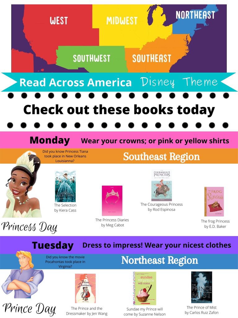 NISDGarcia's tweet photo. March 1 - March 6: Let’s celebrate #ReadAcrossAmerica Disney Style to go along with March Music Madness!! Stop by the @NISDGarciaLib to get your books or use Sora to read ebooks 24/7 #GladiatorsRead https://t.co/MpHeKEJz3F
