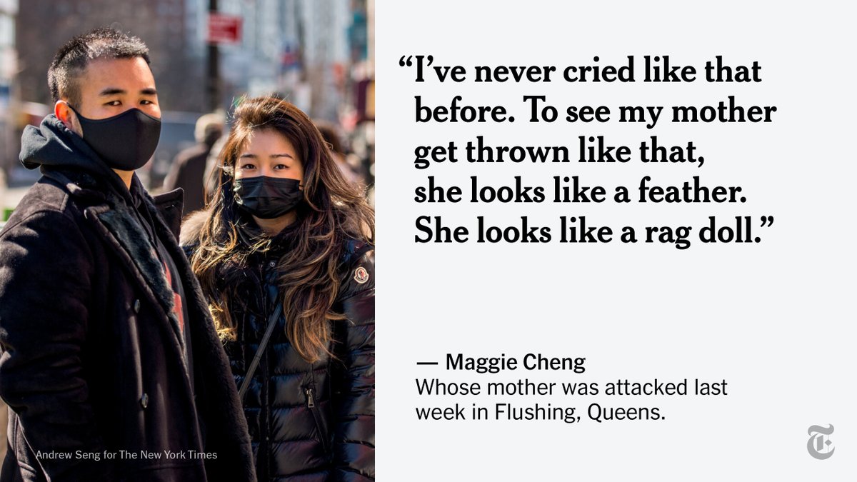 Attacks against Asian-Americans in New York City have soared since the pandemic began, terrifying many and stoking fears of targeted violence. The xenophobia is also compounded by the economic fallout of the pandemic and fears of the coronavirus.
nyti.ms/37Rf5xy