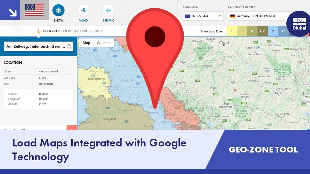 ENA2consulting's tweet image. See how the GEO-ZONE TOOL of Dlubal Structural Software can use Google Maps integration to quickly determine snow, wind, and seismic data according to multiple international standards.
zcu.io/7YkF
#Dlubal #structuralengineering #structuralsimulation #loadvalues