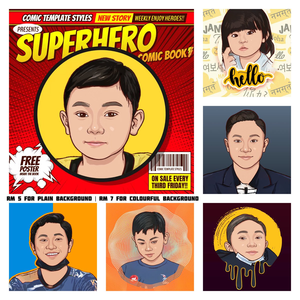 NHafizhi's tweet photo. @nakbebel @santapanhidup Bismillah Assalamualaikum
Illustration cartoon | Pm your photo now 😍‼️
RM 5 FOR PLAIN BACKGROUND | RM 7/9 FOR COLOURFUL BACKGROUND

*Klik link dibawah👇🏻*
*https://t.co/D7vYkeu52X*

Boleh cuci mata di catalogue 🤩
https://t.co/XaUX140TPb https://t.co/USIZMsOWij