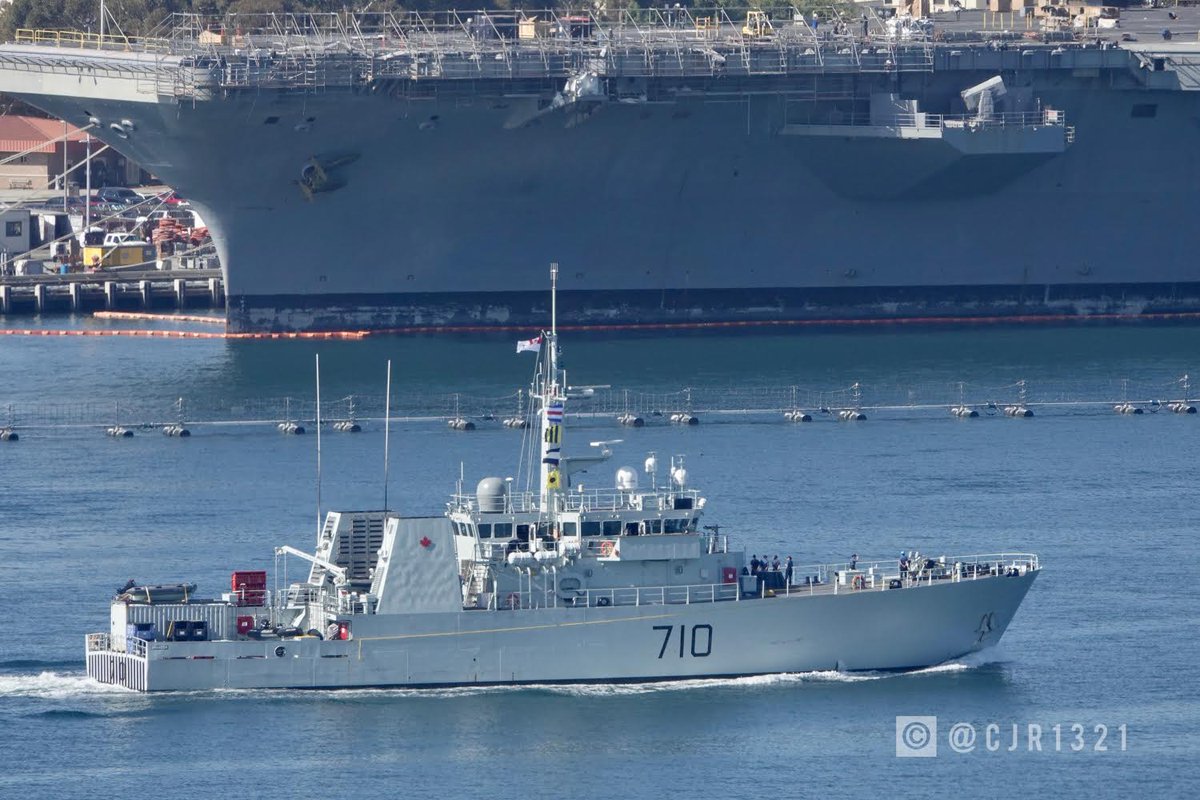 WarshipCam's tweet photo. HMCS Brandon (MM 710) Kingston-class coastal defence vessel leaving San Diego - February 26, 2021 #hmcsbrandon #mm710
* photo courtesy of @cjr1321 https://t.co/hAsG2ghdAX