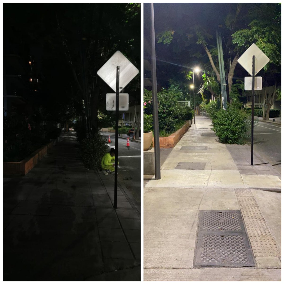 ⚡Nuevo Alumbrado Público🌛 peatonal en calle Ebro entre El Bosque y Encomenderos por <a href="/Muni_LasCondes/">Las Condes</a> en marco del plan verano 2021 🤗 . <a href="/LavinJoaquin/">Joaquín Lavín</a>