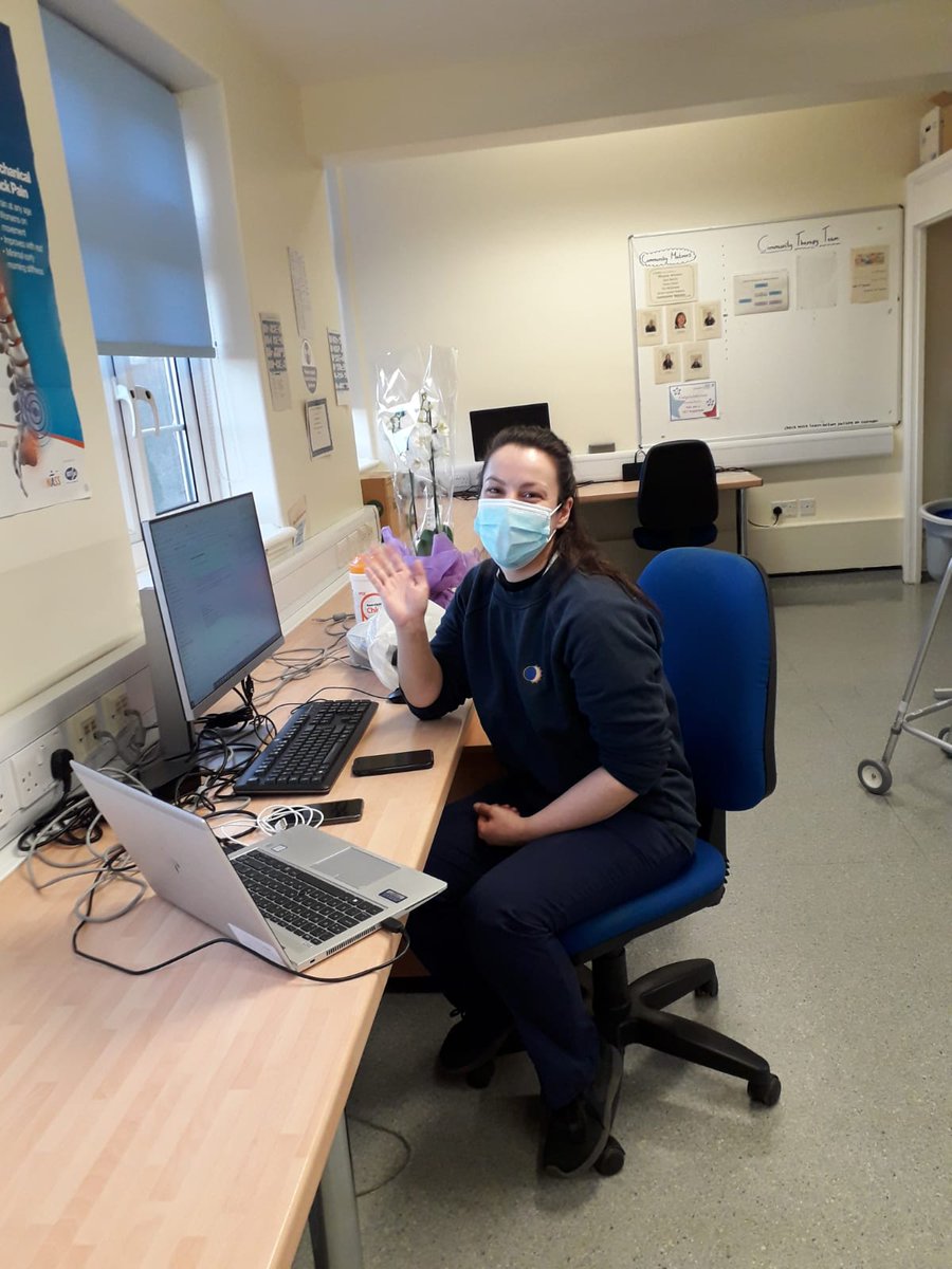 JustineMusiime's tweet photo. Today was the last day for our Band 5 physiotherapist Polly. Such a beautiful soul, with incredible passion &amp; professionalism. She's now off to her next rotation, our 'loss', their gain! We wish her the very best. 💙

 #CommunityPhysiotherapy #ICT #POA #WelHat 
@HCTNHS https://t.co/l93eKaL0vP