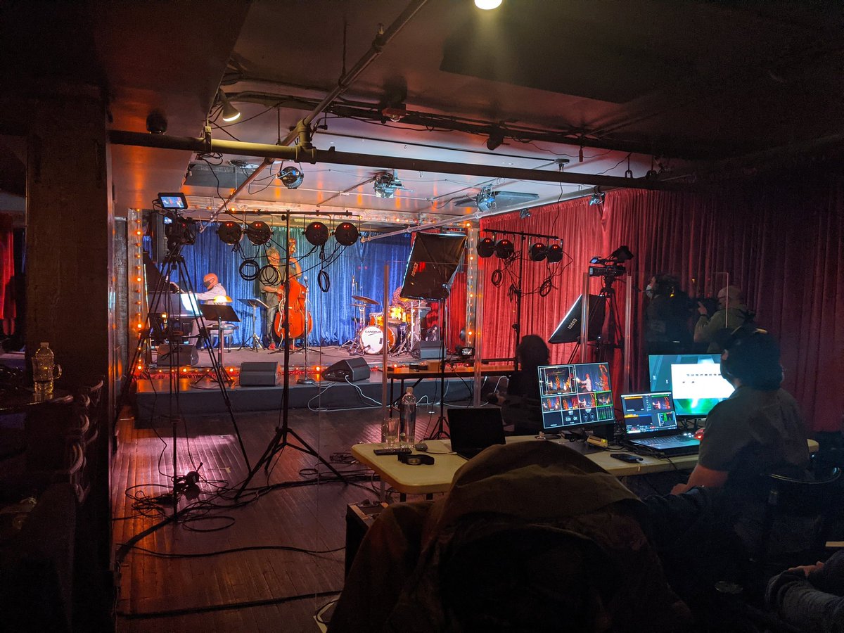 Filming at <a href="/pdxjazz/">PDX Jazz</a> #festival with <a href="/marcusshelby/">Marcus Shelby</a>, pianist #darrellgrant and drummer #carltonjackson

You can see our program “Black Music and Freedom” tonight February 26; 8 pm at pdxjazz.com. 😘🎶