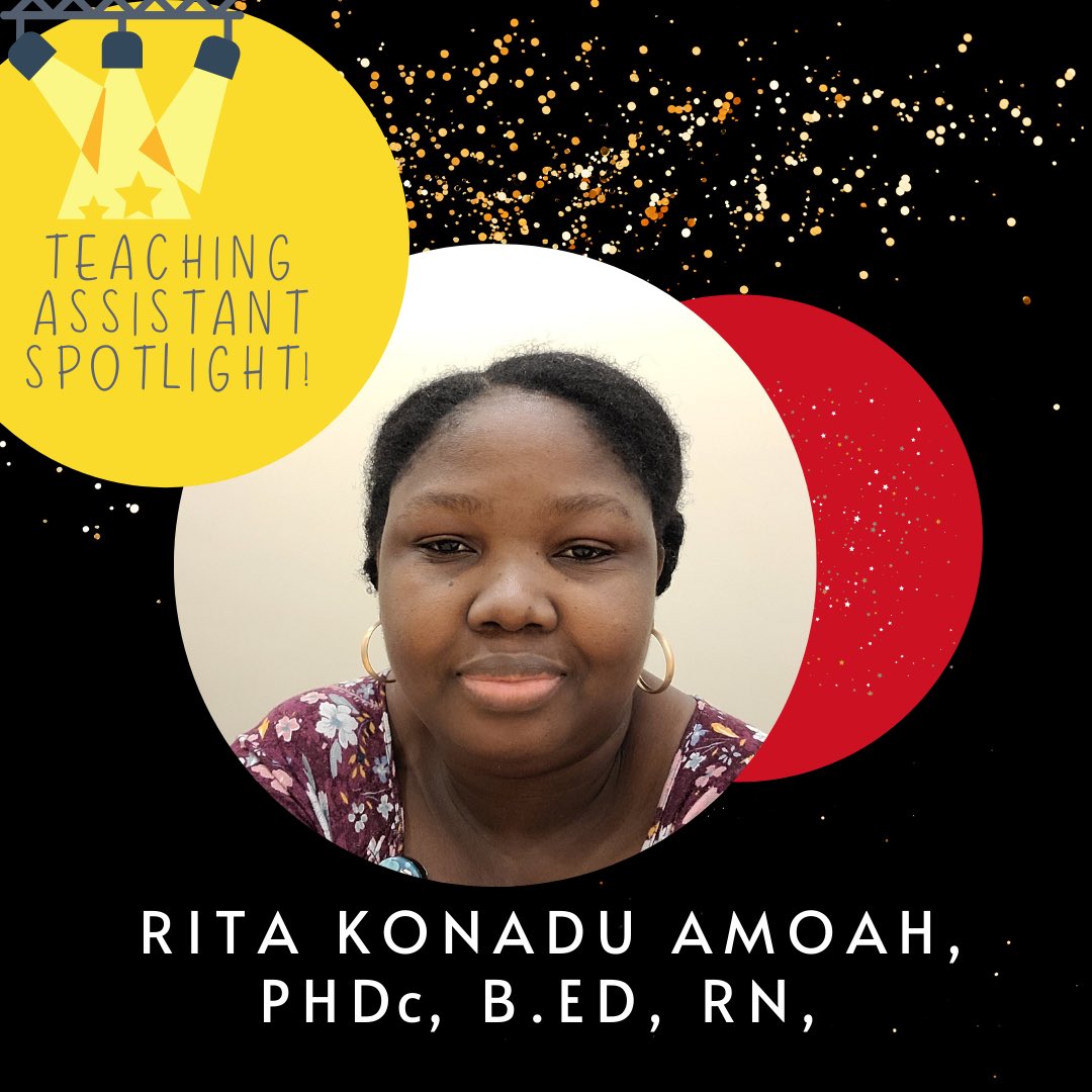 nursingfsu's tweet image. Meet Rita Konadu Amoah, PhDc, B.Ed, RN, one of our amazing teaching assistants! ✨🌟Rita helps out with nursing research courses that are under the leadership of Dr. Fisher! 📚Rita is preparing to finish her PhD in 2021! @FraminghamU