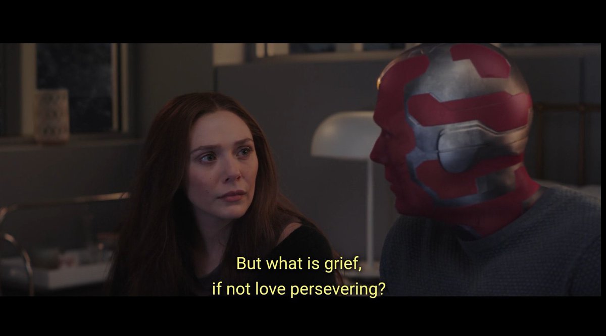 One of the best lines in the MCU. Tear jerker for sure. #WandaVision