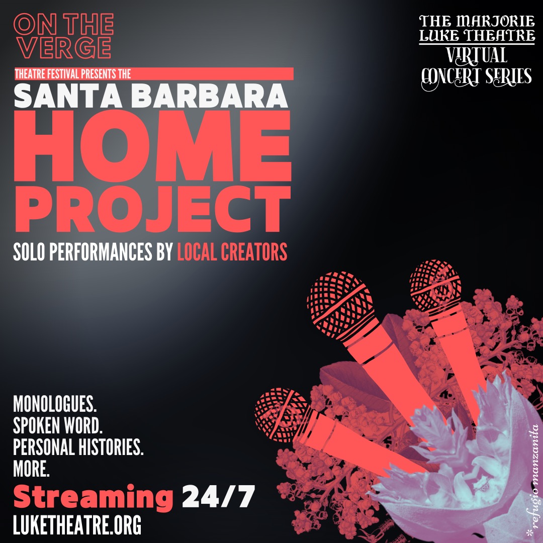 onthevergefest's tweet photo. If you haven't seen it yet, head on over to https://t.co/xUbl7HvVhM (@LukeTheatre) to stream the #SantaBarbaraHomeProject 24/7 for free!!! These solo pieces were meant to portray community members' meanings of home and we invite you to share your meanings with us also!#virtualOTV https://t.co/b5OfsC53Tu