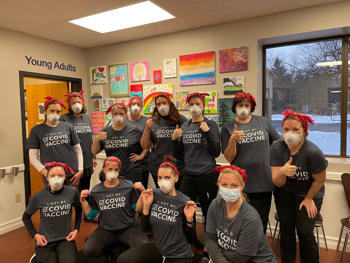 OrchardParkPeds's tweet photo. We are Vaccine STRONG!! 

The whole office has been fully vaccinated to protect ourselves, to protect our co-workers, to protect our own families, but especially to protect our PATIENTS! 

It is safe to come see us, and we can’t wait to see you!!  #OPPeds #COVID19Vaccine https://t.co/rkhAsXBn8C