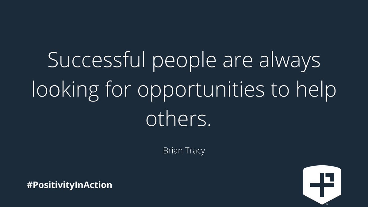 PosProject's tweet photo. Successful people are always looking for opportunities to help others.  
Brian Tracy 💫 
#PositivityinAction #WhyP2 #OtherPeopleMindset https://t.co/X1KI8KVEeA