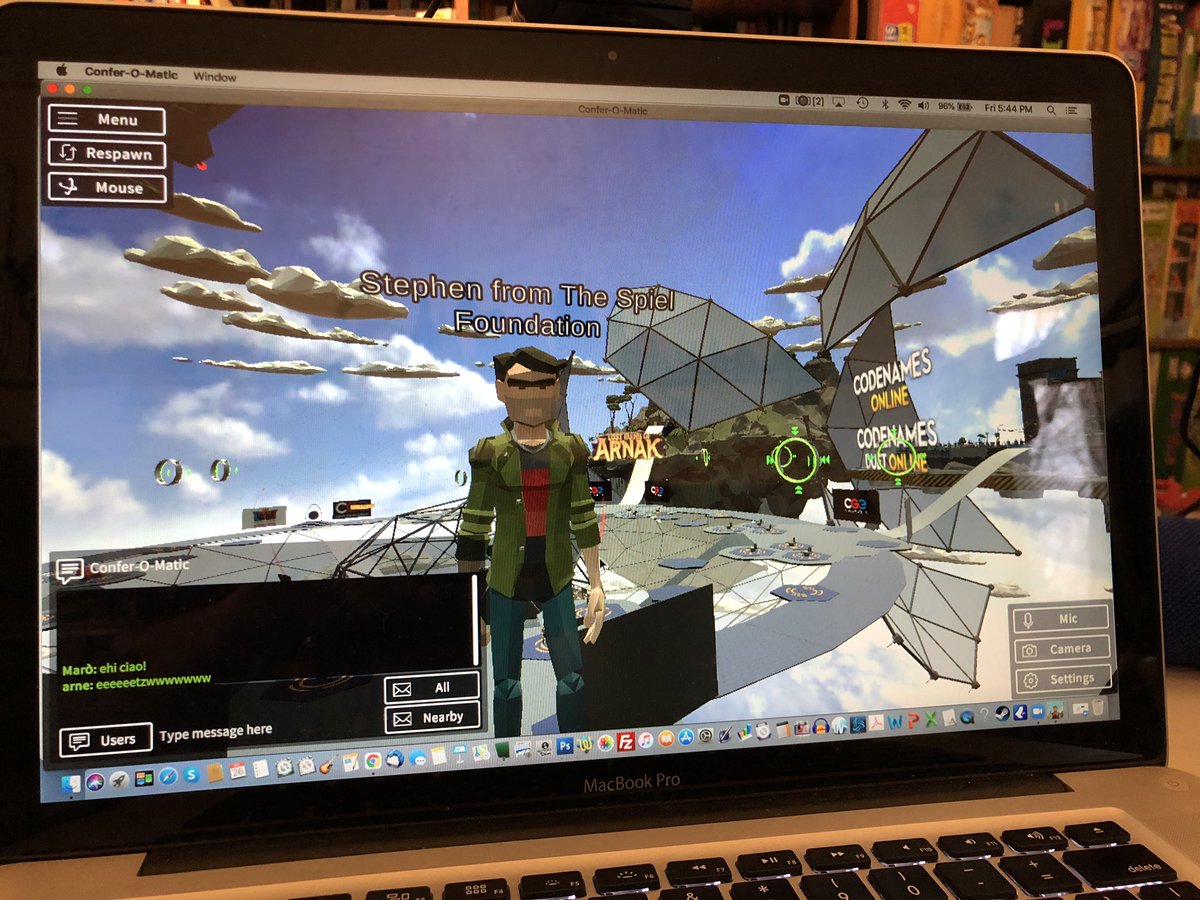 thespiel's tweet image. Had fun exploring the virtual landscape of Castle Tricon, a virtual board game convention.

It’s free to come and play today and tomorrow.

cge.as/tricon2021

And, yes, for a brief time I was a hotdog.

#castletricon