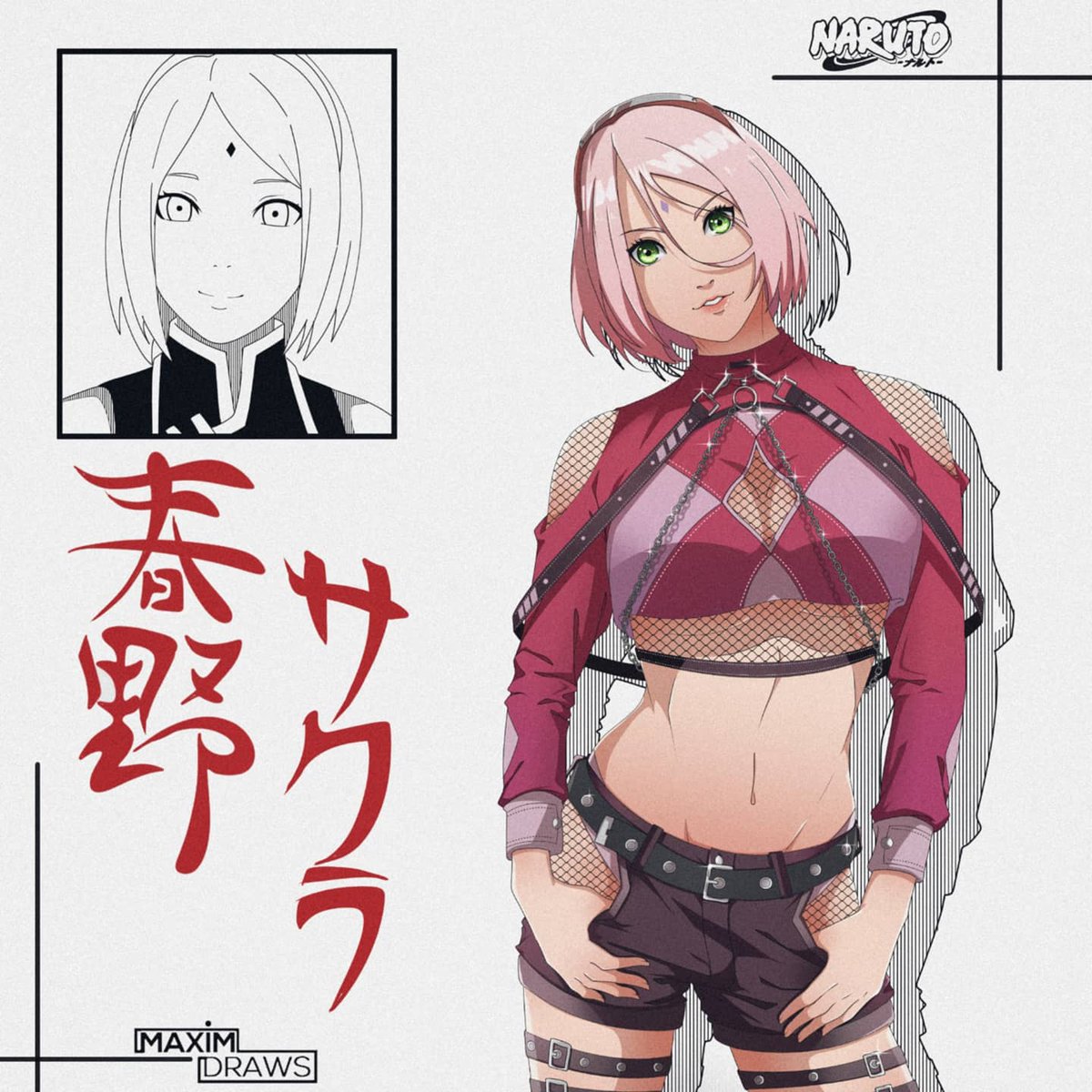 maximdraws's tweet photo. Haruno sakura 🍥❤
#NARUTO #narutofanart #harunosakura #stretwear #fanart https://t.co/2x2xvxRJFw