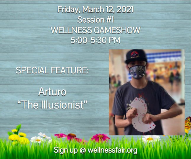 Some amazing magic by CHS student Arturo The Illusionist on Wellness Gameshow Day 3! You don't want to miss out! Sign up @ wellnessfair.org