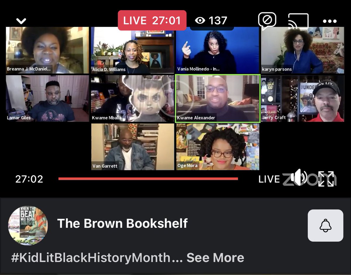 Stop what you’re doing and go watch these authors playing Family Feud on the @brownbookshelf’s FB page.  It is hilarious! #KidLitBlackHistoryMonth