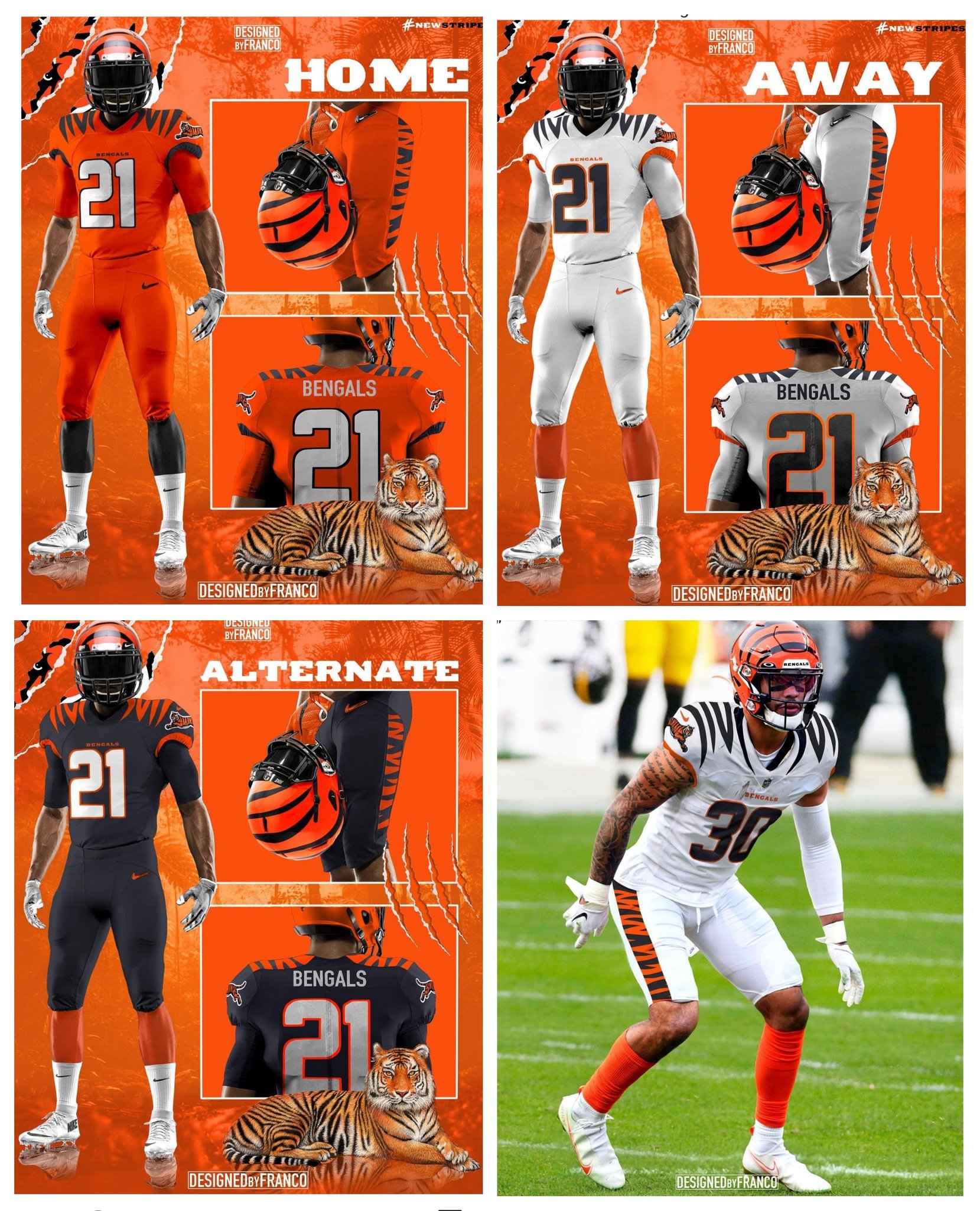 cincinnati bengals alternate uniforms