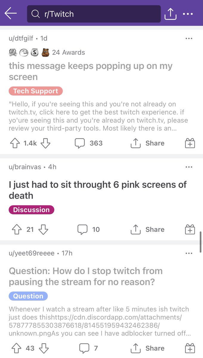 Twitch’s purple screen of death is plaguing the community. This is going to drive viewers away from the platform altogether.