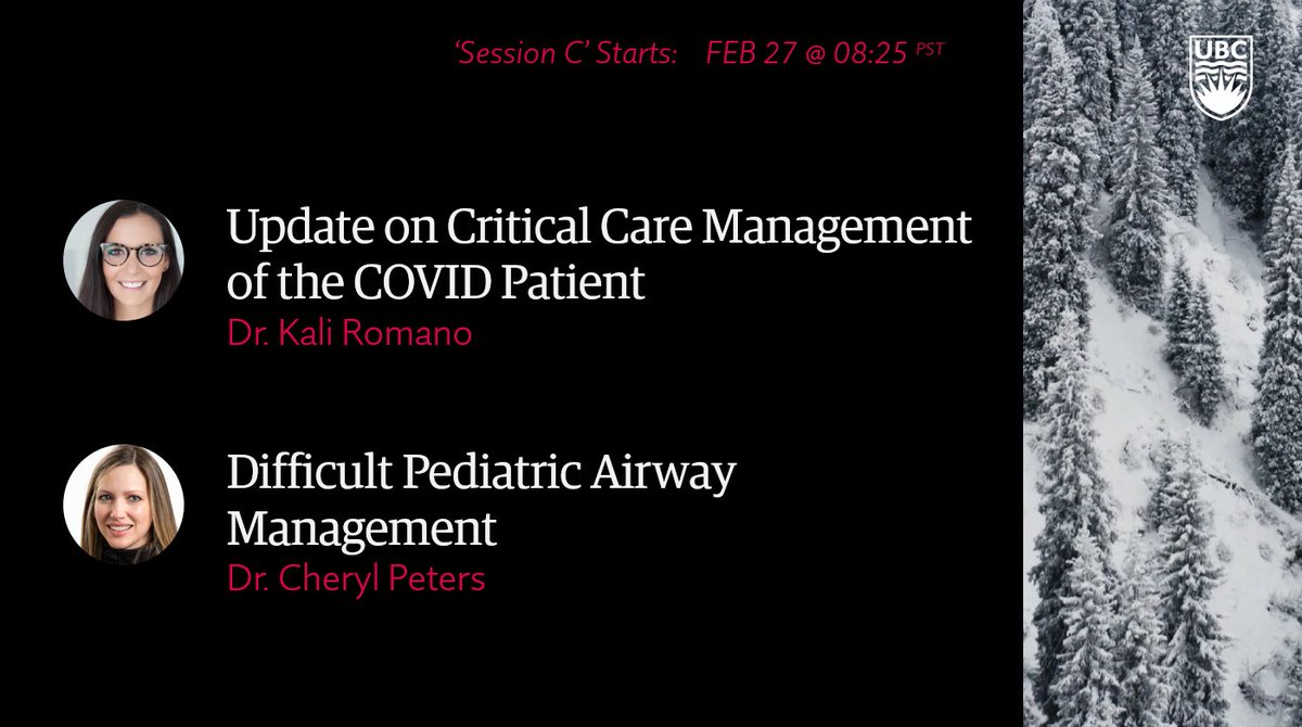 WhistlerAnesth's tweet photo. It's a beautiful morning, and we're ready for DAY 2️⃣ at #WAS2021! First up, @_krr88 joins us from across the pond with all the latest #COVID19 Critical Care Updates.
Followed by @CherylPetersMD scaring us a little with her Difficult Pediatric Airway Management talk. https://t.co/jAjlRVXL6I