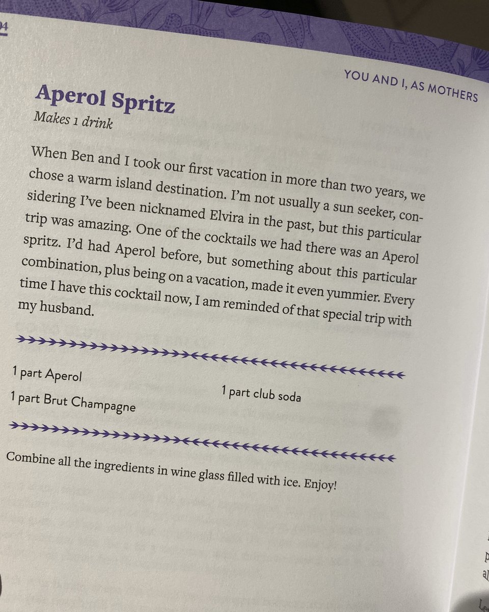 Just because there’s still some snow outside doesn’t mean we can’t enjoy a summer drink! Bringing in yummy summer vibes with an aperol spritz—find the recipe in my book, #YouandIasMothers!